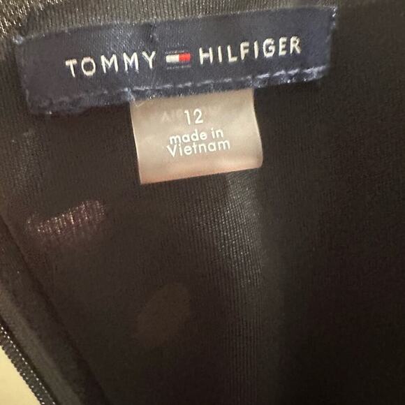 Tommy Hilfiger "Pretty Woman" Brown Polka Dot Dress Short Sleeve V-Neck SZ 12 - Picture 9 of 9